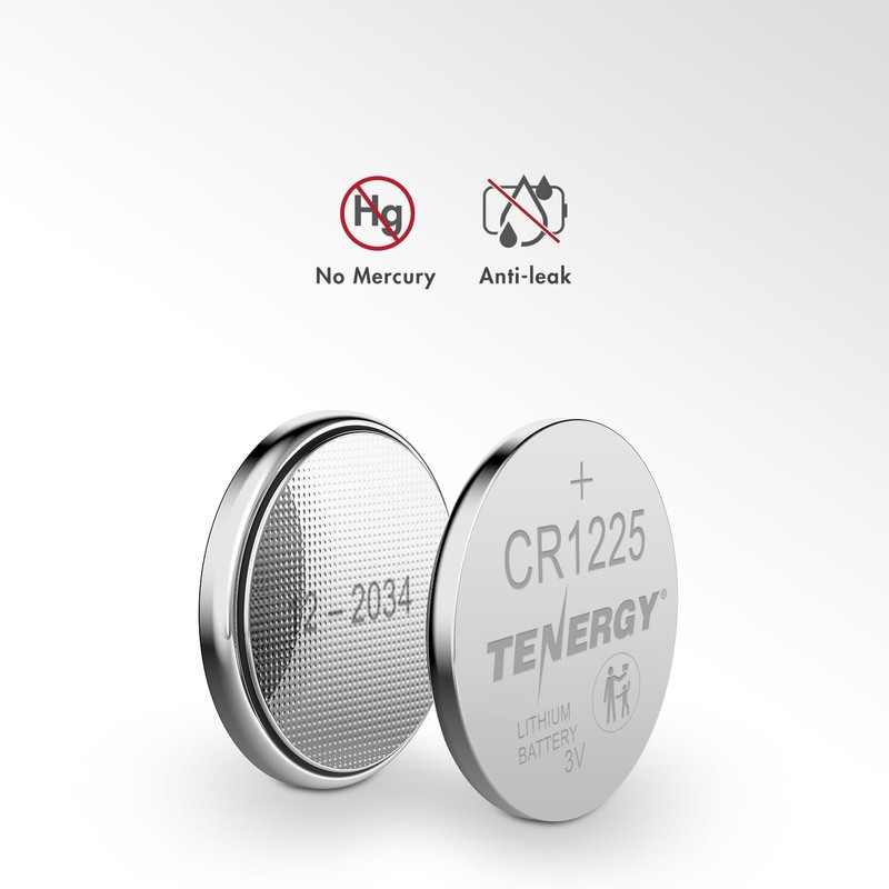 Tenergy 3 Volt Battery CR1225, Button Cell Batteries, Ideal for
