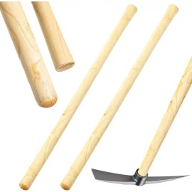 2 Pcs Solid Wood Replacement Handle for Round Eye Hoe 54 Inches/ 137 cm Grub ...