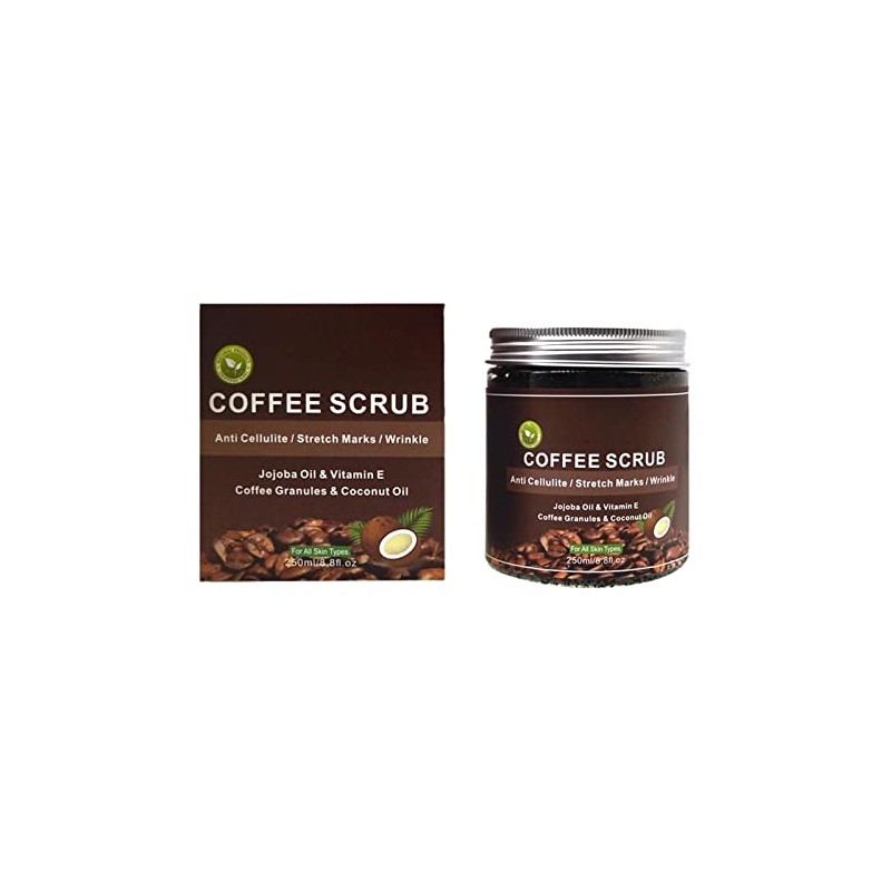Exfoliante Corporal con Sal y café - Exfoliante Grano café,