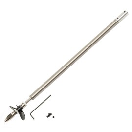 Fielect Drive Shaft w Propeller and Universal Joint for RC Boat, L250mm Shaft, L200mm Sleeve, D36mm Propeller, Fit for 3.17mm Motor Shaft
