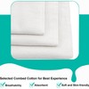 Absorbent 100% Cotton Pads for Skin Folds, Moisture Wicking Cloth,