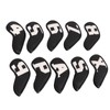 10pcs set PU Waterproof Golf Club Iron Cover Fine Sewing