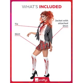 High School Horror Zombie Schoolgirl Costume - Ladies