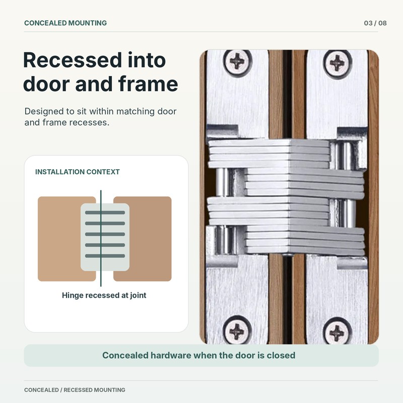 180 Degree Invisible Concealed Cross Door Hinge, Metal Hidden Folding