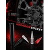 Sposuit Black Spiked Lug Nuts Key, Soild Socket with 19mm