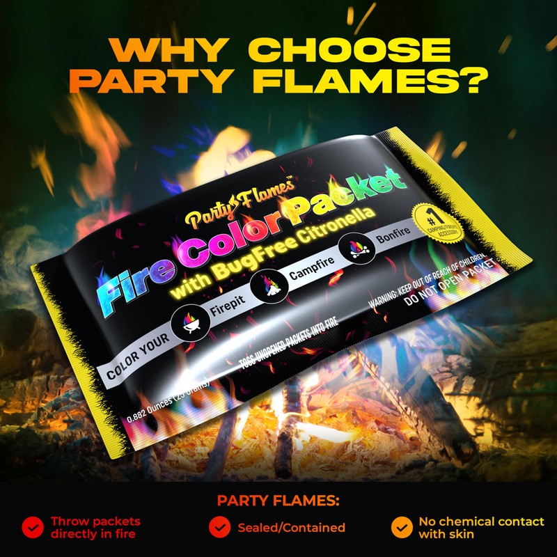 Fire Color Changing Packets Fire Pit with Citronella (4 Pack)
