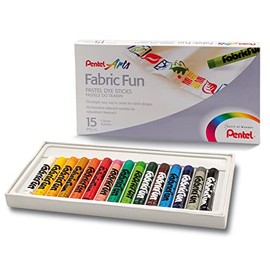 Gis Pastel Pentel Fabric Fun Los Únicos Para Tela 15 Piezas- PTS-15