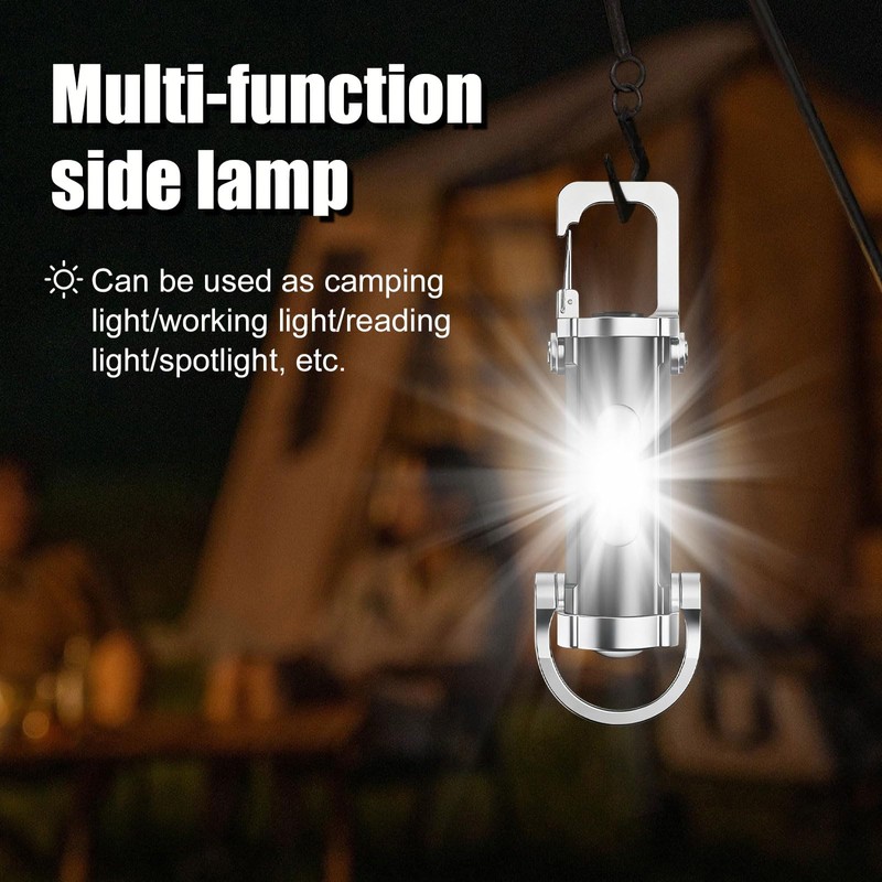 MC-ELIN 3 Pack Keychain Flashlights, EDC Mini Flashlight Rechargeable, COB