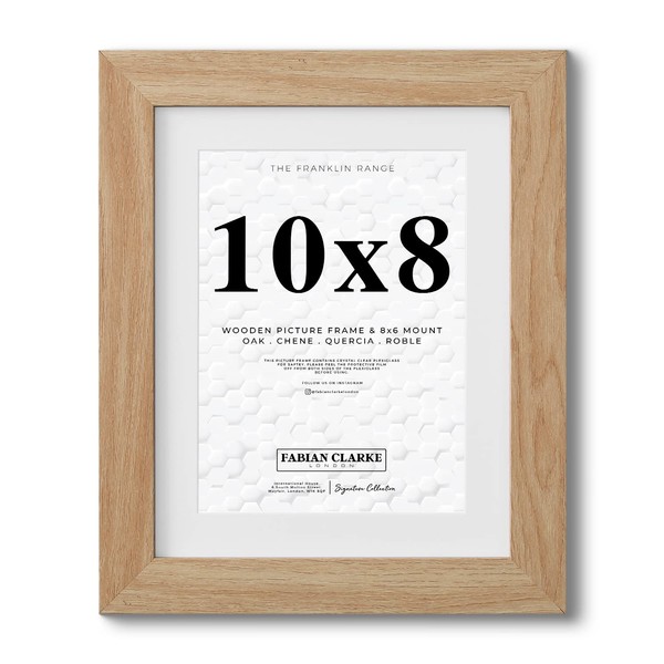 Fabian Clarke London® 10x8 Modern Oak Wooden Picture Photo Frame