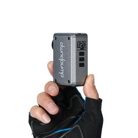 Mini Bike Pump, Portable Bike Tire Pump with Guage, Auto Stop, Max 120PSI Electric Bicycle Pump, Rechargeable Mini Air Pump with Presta and Schrader Valve, for Road Bikes, Mountain Bikes, Sports Balls