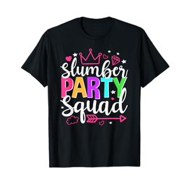 Womens Cute Slumber Party Squad Matching Sleepover T-Shirt