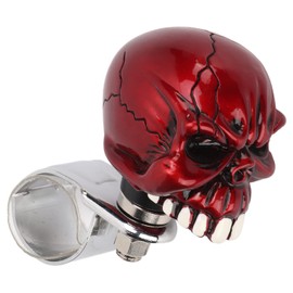 Skull Universal Power Handle Steering Wheel Spinner Knob for Cars Trucks Tractors Boats Driving Pleasure (Red)