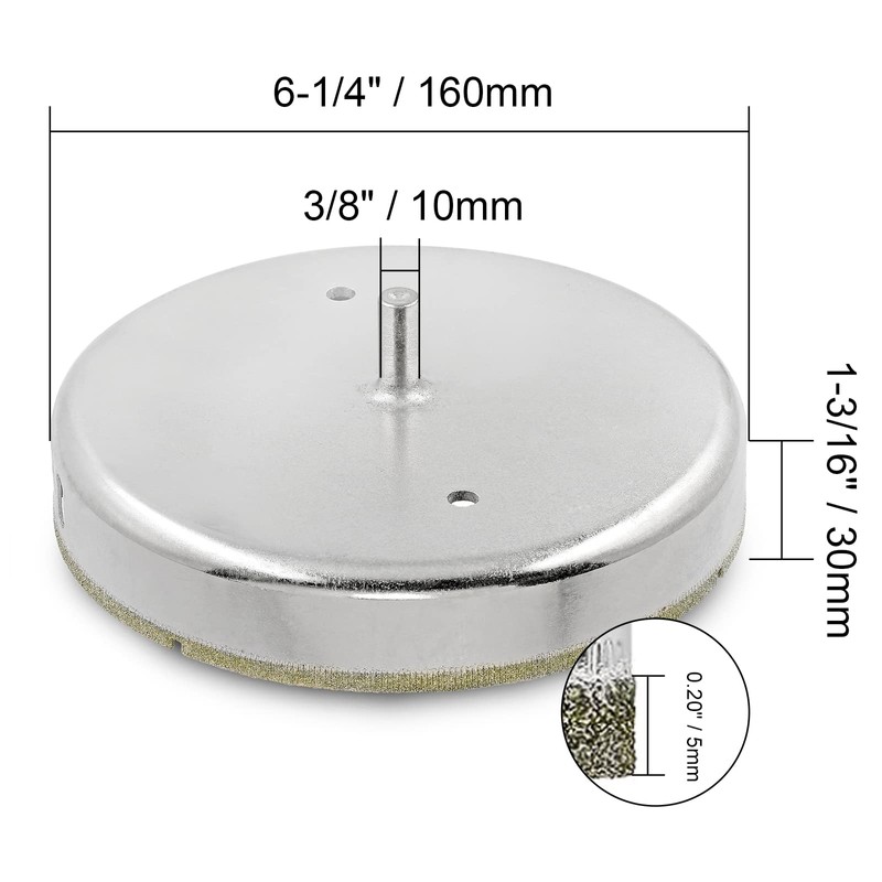 6-1/4" / 160mm Diamond Drill Bits, Glass & Tile Hole