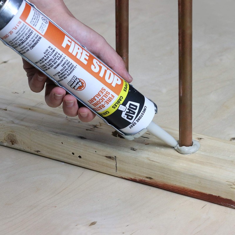 DAP 18806 Fire Stop Sealant, 10.1 oz, Limestone Gray