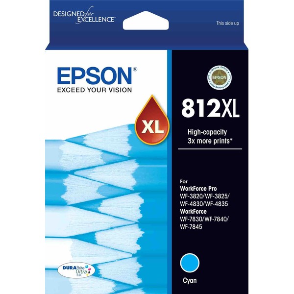 Epson 812XL - High Capacity - Ultra Cyan Ink Cartridge
