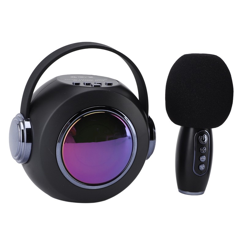 Bluetooth Mics Speaker Set with Colourful Light Effect Noise Reduction