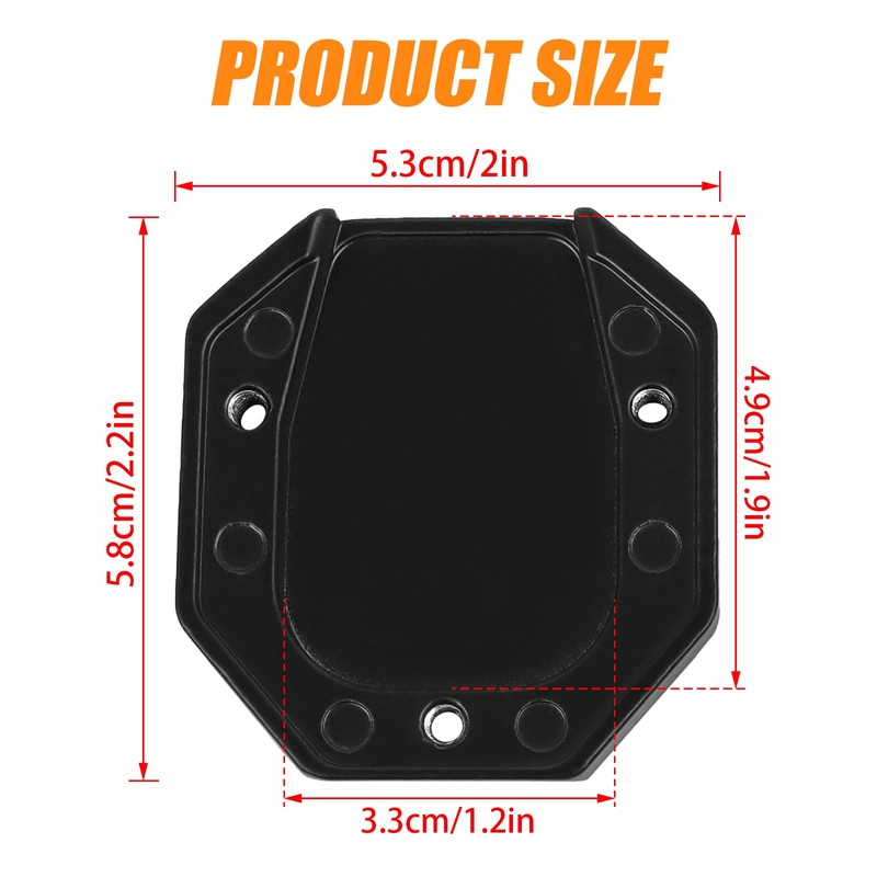 Universal Motorcycle Kickstand Foot Side Stand Extension Pad Replacement for
