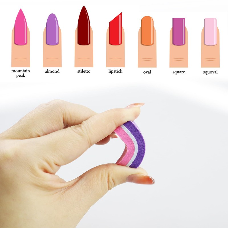 Nail Buffer Blocks 20 Pieces Double-Sided Mini Nail Files for