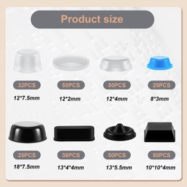 318 Pcs Mixed Bump Dots for Visually Impaired, Adhesive Dots Braille Stickers for Low Vision Blind, Mixed Sizes and Colors, 8 Styles