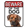 SHAWPRINT BEWARE OF THE DOG METAL GATE SIGN RHODESIAN RIDGEBACK