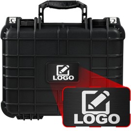 Eylar Protective Hard Camera Case Water & Shock Proof w/Foam TSA Approved 13.37 Inch 11.62 Inch 6 Inch Black (With Custom Logo Plate)