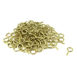 S SYDIEN Galvanized Iron 3/4 Inch Eye Hook Heavy Duty Screw Eyebolt Eyelet Screw for DIY Jewelry Making (100pcs)