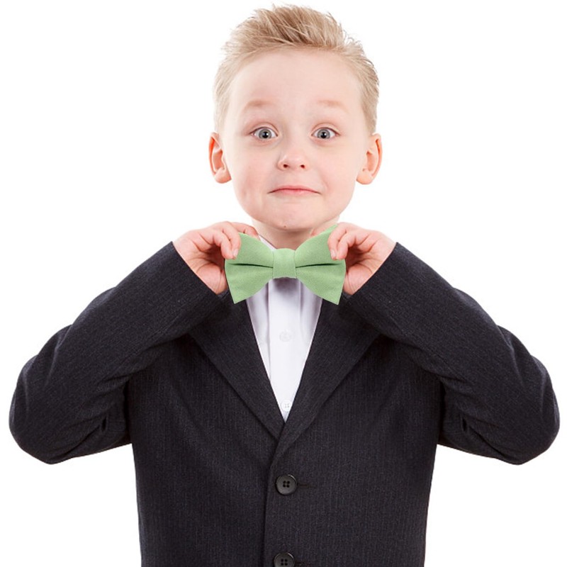 DHSBGWSX 1 Piece Children's Bow Tie, Boys Tie, Plain, Adjustable