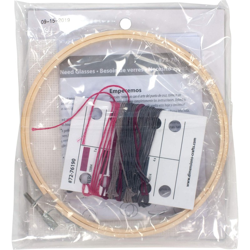 Dimensions 72-76190 Need Glasses Counted Cross Stich Kit, 14 White