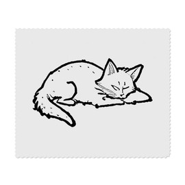 2 x 'Pixiebob Cat Sleeping' Microfibre Lens/Glasses Cleaning Cloths (LC00026509)