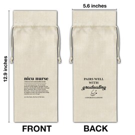 RNYJJ Nurse Wine Bag NICU Nurse Definition Wine Gift Bag Nurse Graduation Gifts Neonatal ICU Nurse Gift