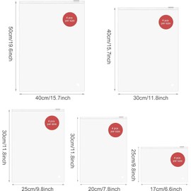 HZSZJMN 20 Pcs Travel Storage Bag, 5 Size Resealable Bag Space Saving Storage Bag, Travel Waterproof Duffle Bag for Home School Travel