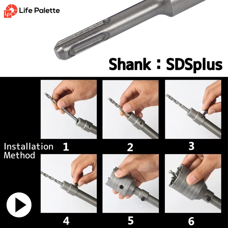 Life Palette Hole Saw Kit Drill Hole Cutter Set with