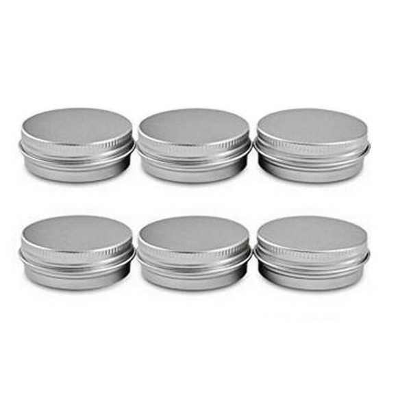 6PCS 120 ML 4oz Round Aluminum Jars Tins Cosmetic Sample Containers With Screw Top For Beard Balm Salve Lip Balm Crafts Make Up Candles Storage Bottle
