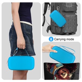 RAIALL Graphing Calculator Case for Texas Instruments TI-Nspire CX II CAS Color Graphing Calculators, Durable Travel Storage Carrying Box Holder Protective Bag for Cables, Pencil, Pens, Bionic Blue