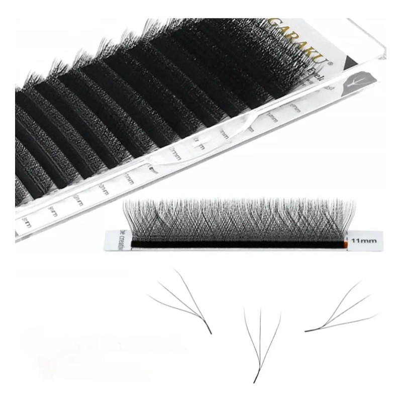 Blister Nagaraku 3d W Shape Curva L Extensión De Pestañas