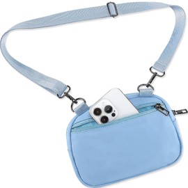 MAXTOP Small Crossbody Bags for Women Men Cell Phone Belt Bag Purse Fanny Pack with Adjustable Strap Blue Sling Bag for Traveling Casual Festival Gifts