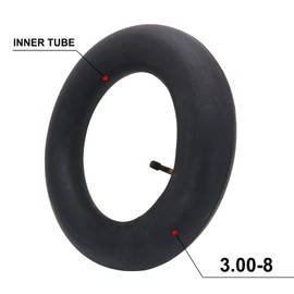 AnXin 3.00 x 8 Inner Tube 90 Degree Valve Stem for Mobility Scooter Wheelbarrow Tractor Mower Carts