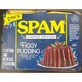 Spam Figgy Pudding 12 oz Limited Edition 2 Cans