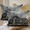 BNREDA Motocross duvet cover 135x200,Soft Comfort Microfibre motocross bedding set,with