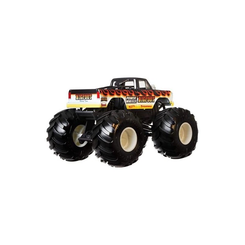 DieCast Hotwheels Monster Trucks Bigfoot [Black], 1:24 Scale