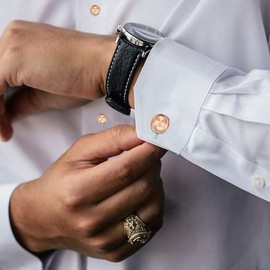 Cufflinks and studs for Men-Fashion Men Rose Gold Tuxedo Shirt Cufflinks and studs set for Regular Weeding Business Accessories