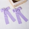 Light Purple Long Tail Poly Chiffon Hair Ribbon Hair Bow