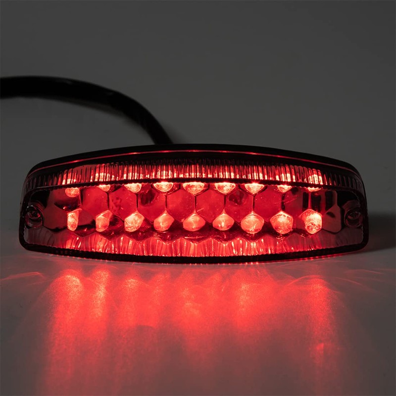 evomosa Motorcycle Rear Light Brake Stop Number Plate Light 12