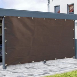 HUXNTN Waterproof Shade Cloth with Grommets 6'6"x9'9" Sun Shade Sails Shade Fabric Cover Decor Privacy Fence Screen Camping Tent Tarp UV Block for Outdoor Patio Carport Backyard Pergola