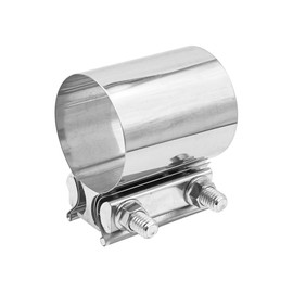 Namvo 2 Pack Butt Joint Exhaust Band Clamps, Stainless 3 Inch OD to OD Exhaust Tubing Couplings Secure Fit Connecting for Muffler Catalytic (2.5 Inch)
