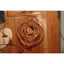 Rostikal Wind Chime with Bird 18 cm Garden Decoration Vintage Rust Decoration Hanging Decoration Garden Decoration