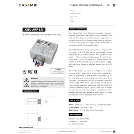 Casambi | Bluetooth-Controlled 0-10V Controller with Relay | CBU-ARP-LR