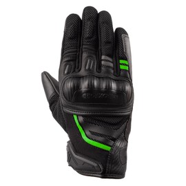 Oxford Men's Omega 1.0 Air Glove | Mesh Sports Motorcycle Gloves, Black/Green, XL