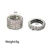 Navirix Rhinestone Rings for Women,Sparkle Crystal Stackable Stretch Rings Set,Glitter