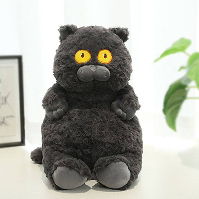 Cat Plush Toy Cute Soft Skin Friendly Fluffy Staring Short